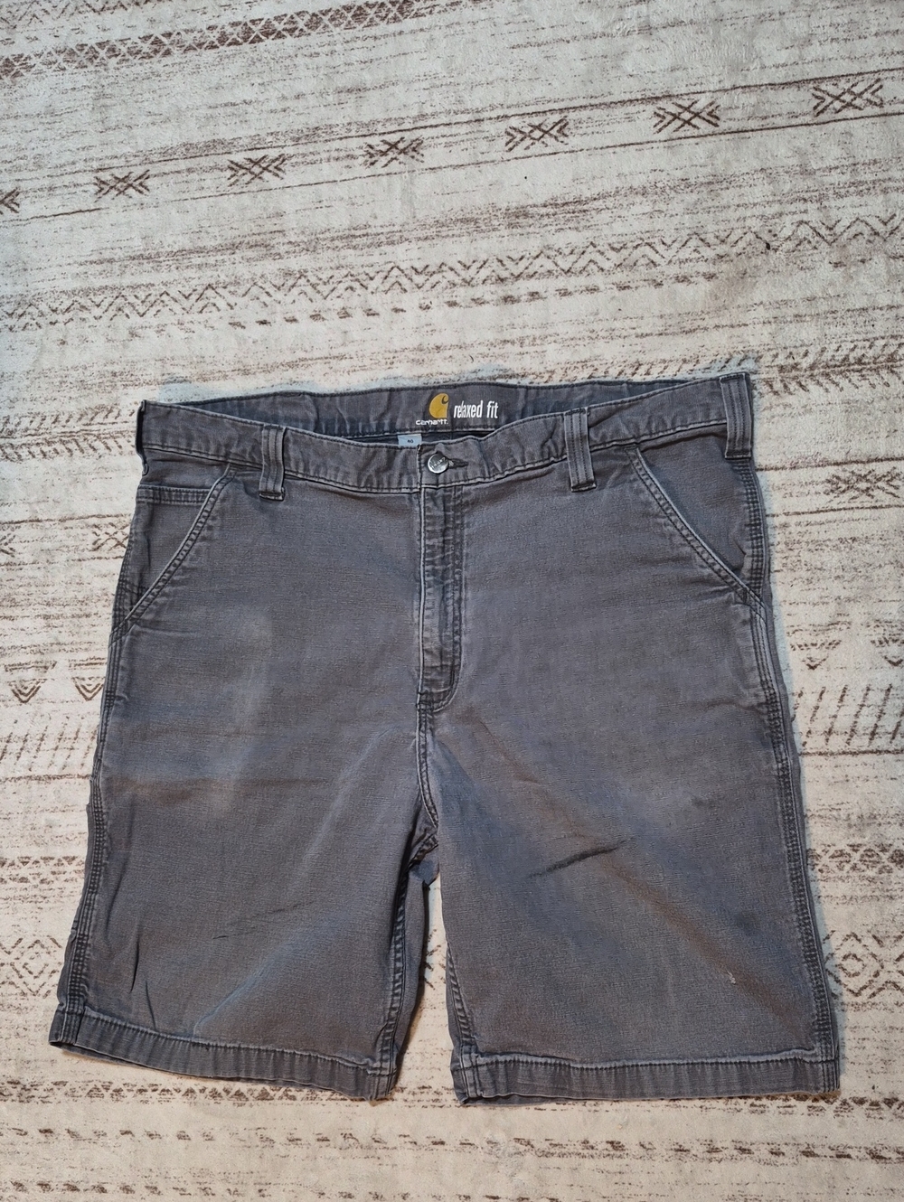 Carhartt Men's Relaxed Fit Gray/Taupe Cargo Shorts